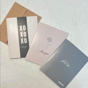 Set of Romantic Greeting Cards